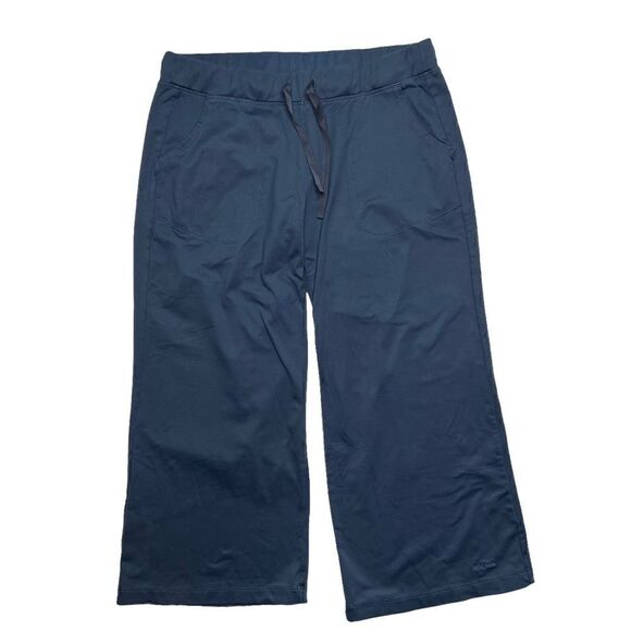 Patagonia Navy Wide Leg Cropped Capri Pants Small - Picture 9 of 9